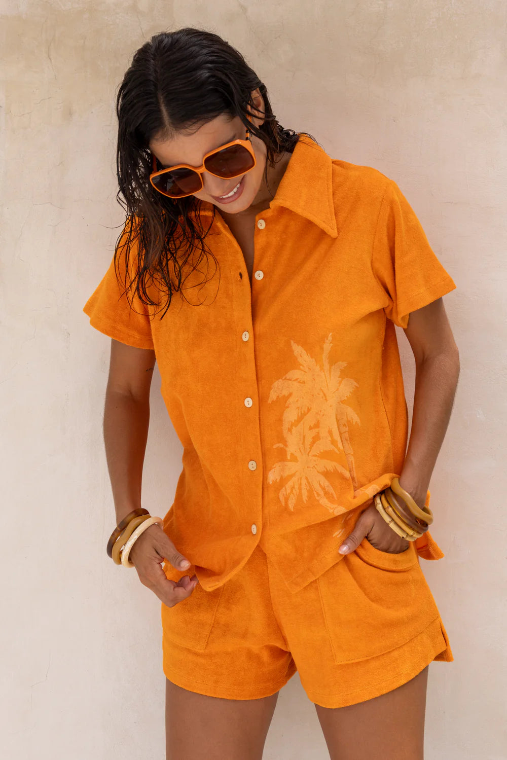 Cabana Terry Shorts - Tangerine