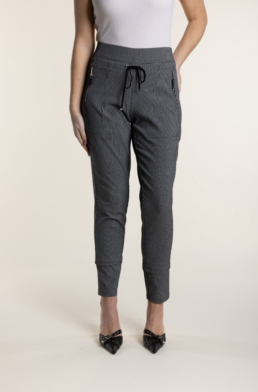 Ponti Pull on Pants - Mini Check