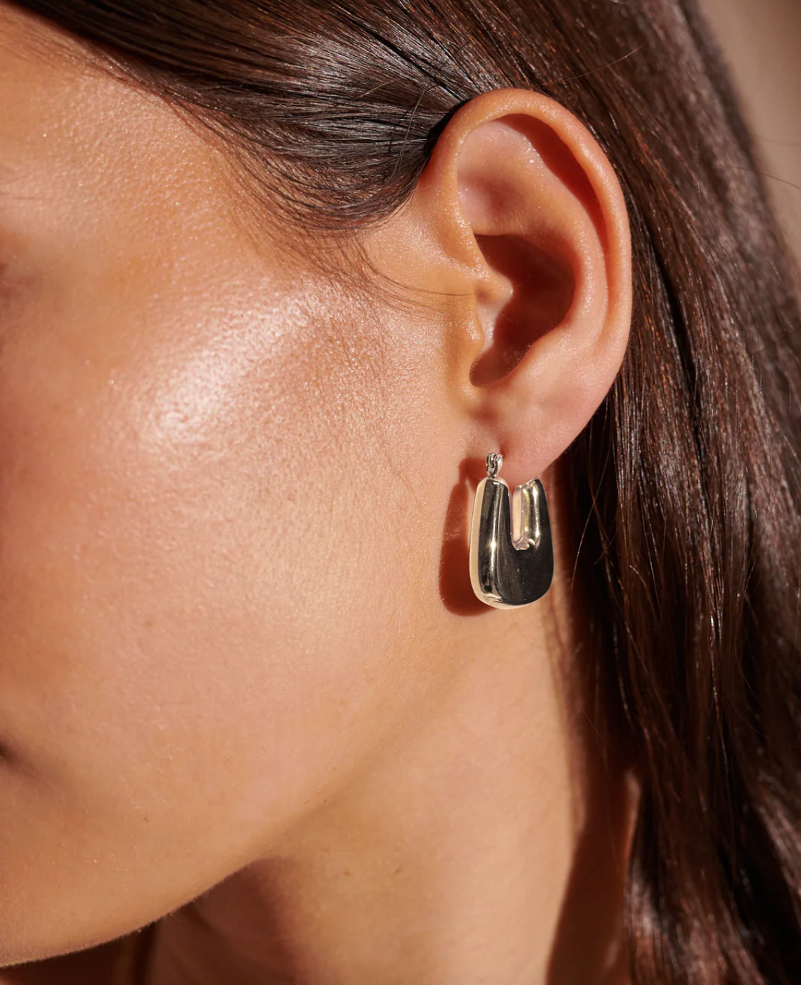 SQUARE CRUSH STERLING SILVER PLATED EARRINGS