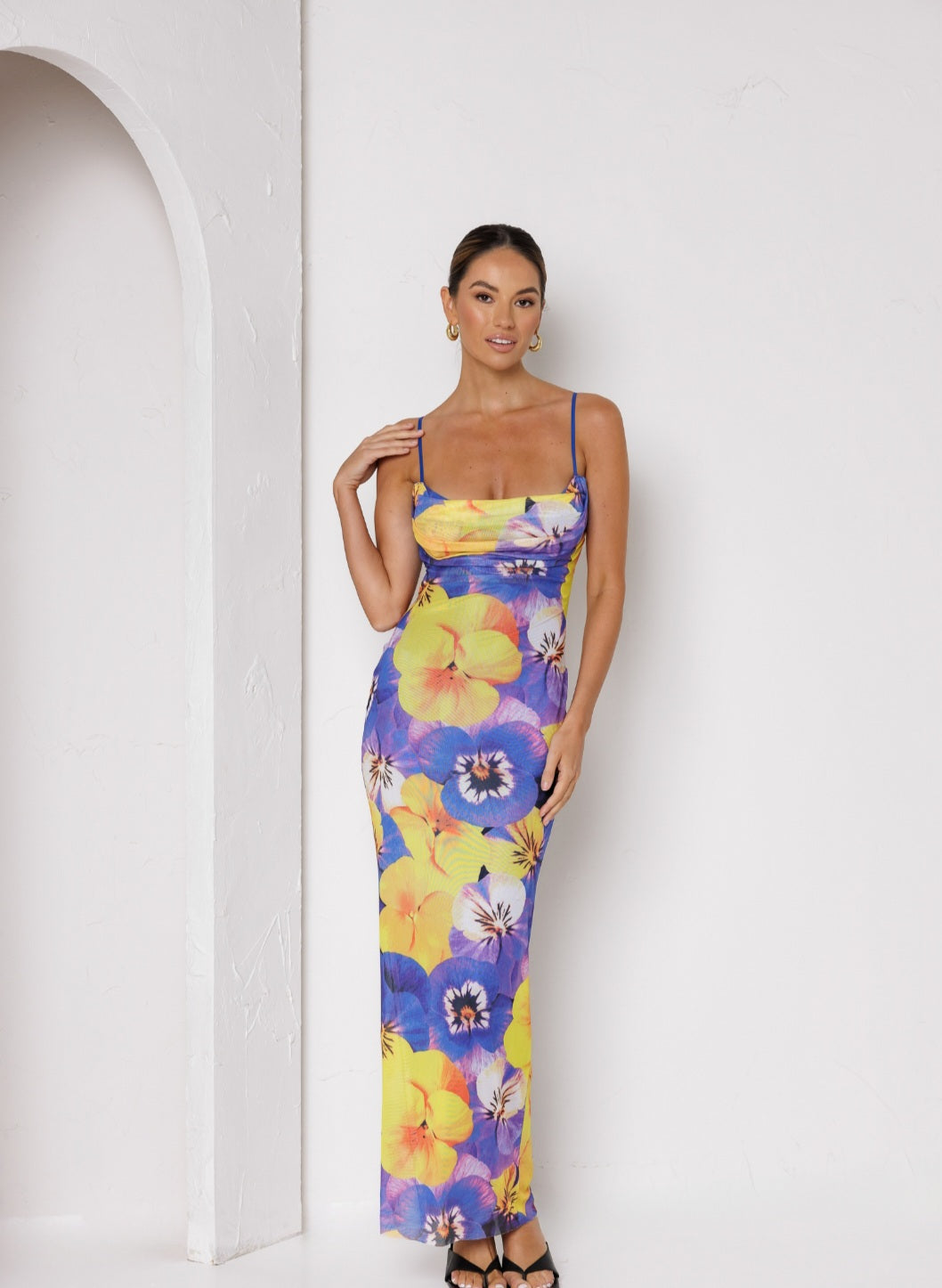 Harper Floral Mesh Maxi