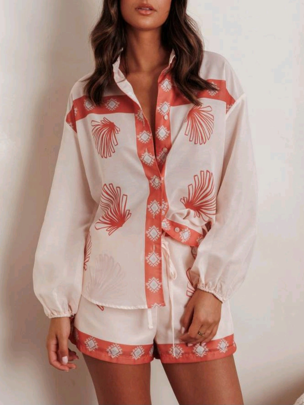 Coral Shorts Set
