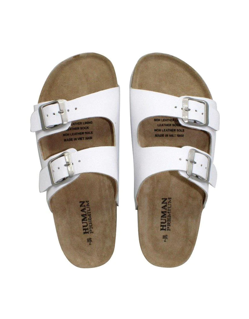 Human Lynx Leather Slides