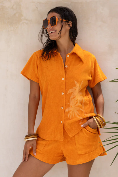 Cabana Terry Shorts - Tangerine