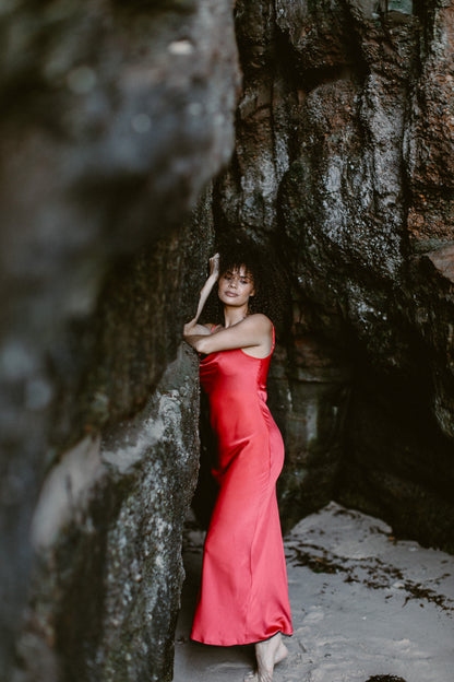 Scarlet Allure Maxi Dress