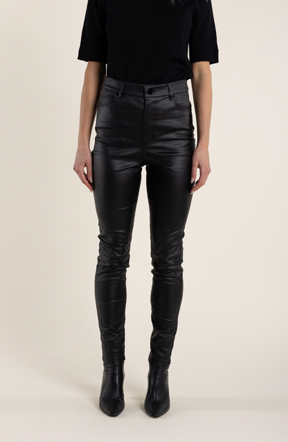 Coated Pull on Pant - Black