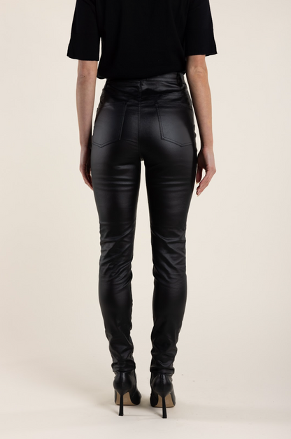 Coated Pull on Pant - Black