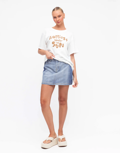 Two Tone Denim Skirt