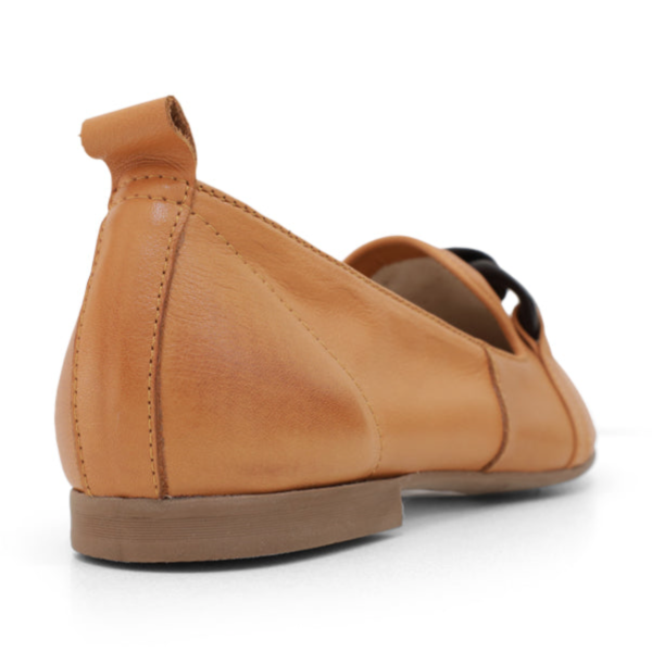 Bueno Baker Flat Shoes - brown rear view