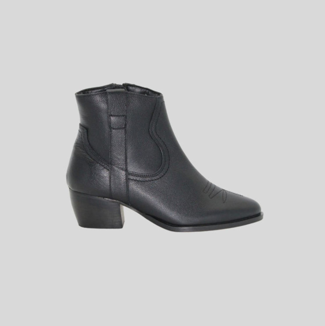 Dee Western Leather Ankle Boots - ladies fashion boots