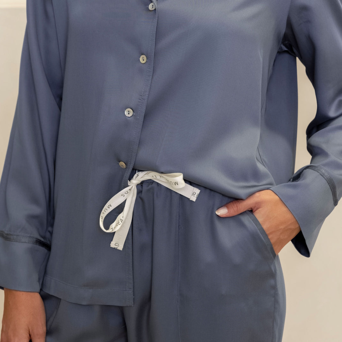 Maree Bamboo Long Sleeve Shirt - blue