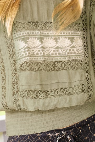 Marta Embroidered Lace Top